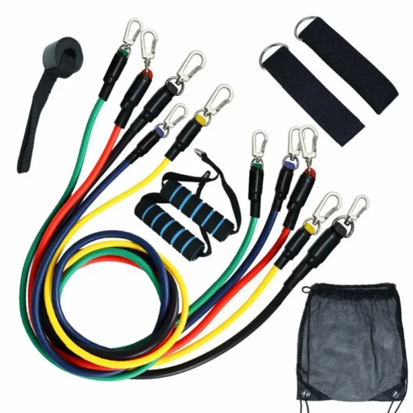 11Pcs Latex Nylon Durable Resistance Bands - Image 2