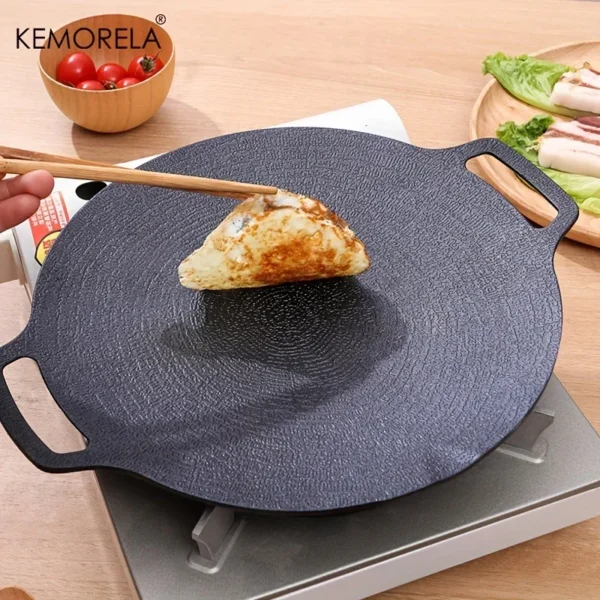 1Pcs BBQ Plate Korean Round Non-Stick Barbecue Plate - Image 5