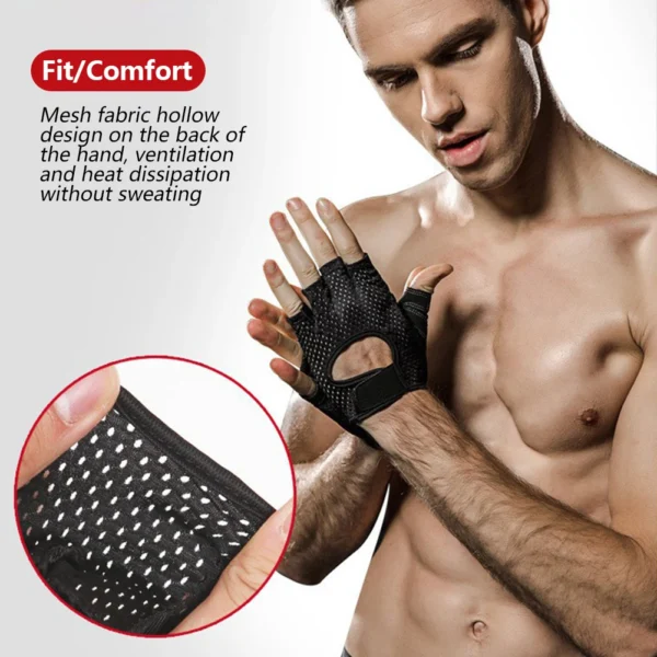 Breathable Silicone Palm Fitness Gloves - Image 4