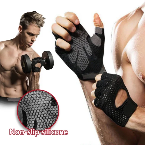 Breathable Silicone Palm Fitness Gloves