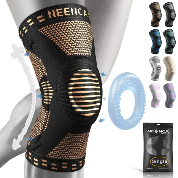 NEENCA Copper Knee Brace Knee Support with Patella Gel Pad