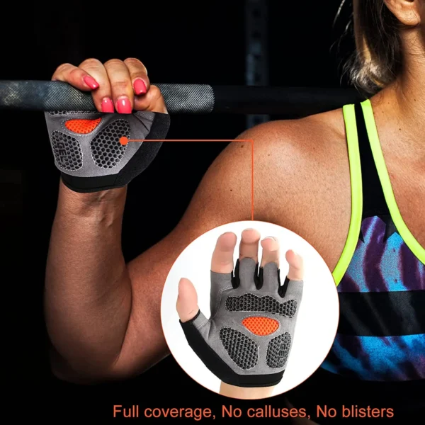 Gym Dumbbell & Half Finger Cycling Glove - Image 5