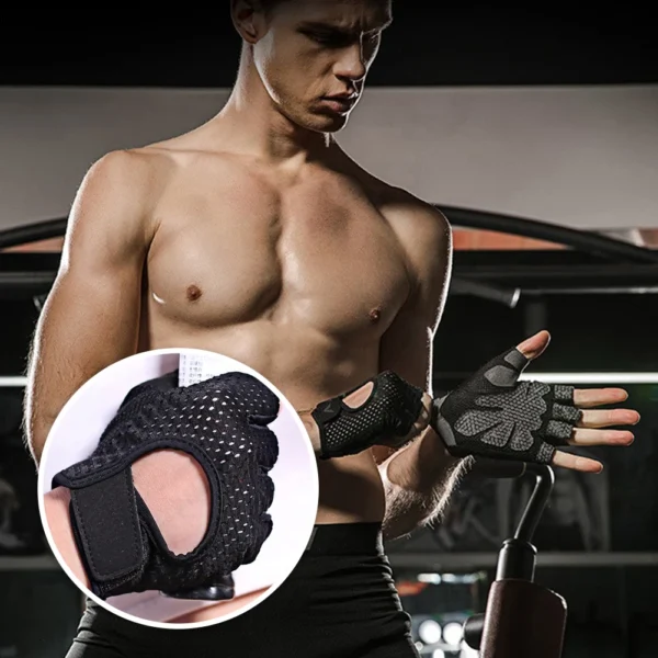 Breathable Silicone Palm Fitness Gloves - Image 2