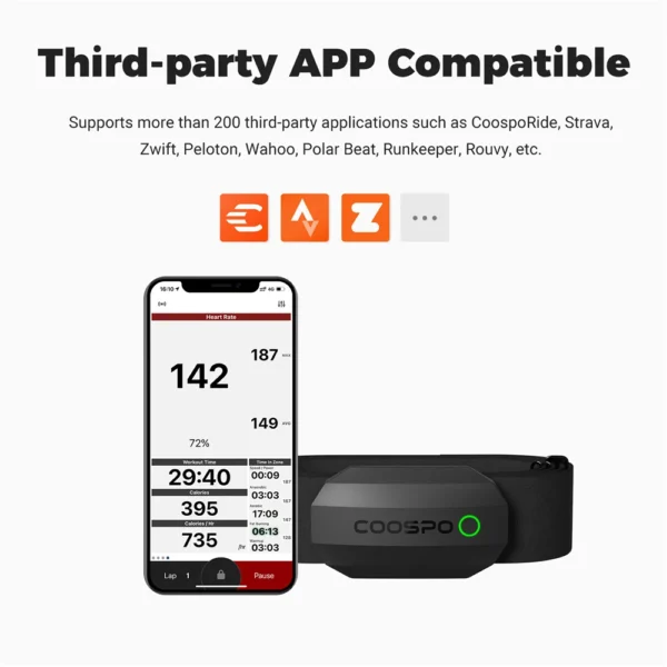 COOSPO H808S Heart Rate Sensor Dual Mode ANT Bluetooth - Image 3