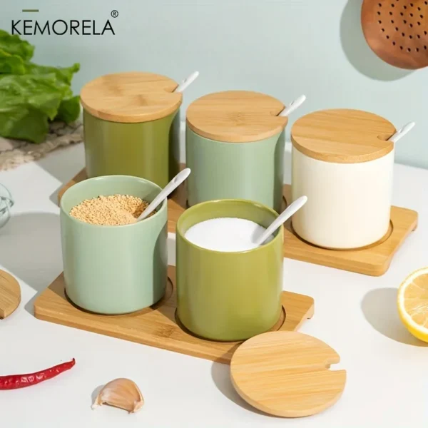 Ceramic Seasoning Jar Set - Image 2